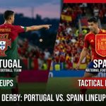 Portugal national football team vs Spain national football team lineups