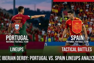 Portugal national football team vs Spain national football team lineups
