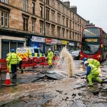 Glasgow Water Main Break Shettleston Road