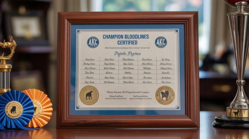 AKC pedigree frame